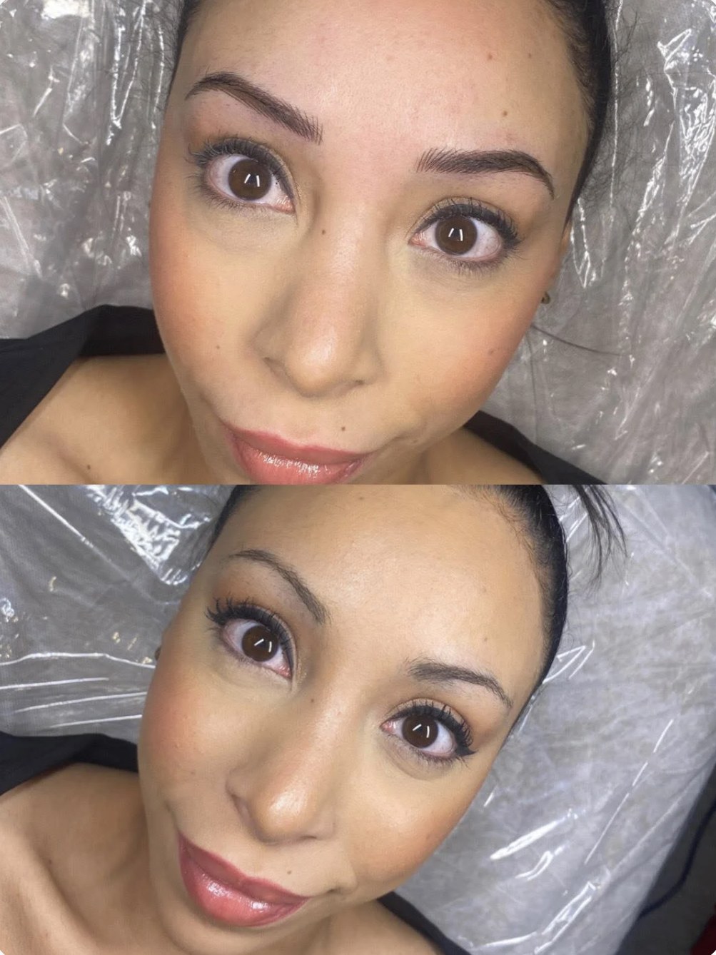 Nano brows with shading before and after at Endless Ink Cosmetics